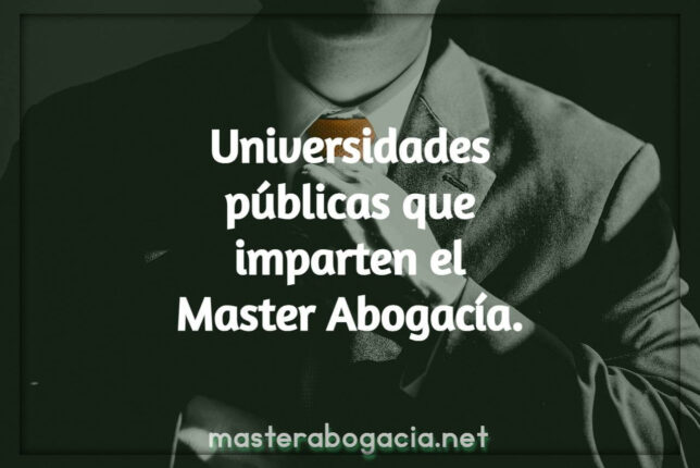 Universidades públicas con master abogacía